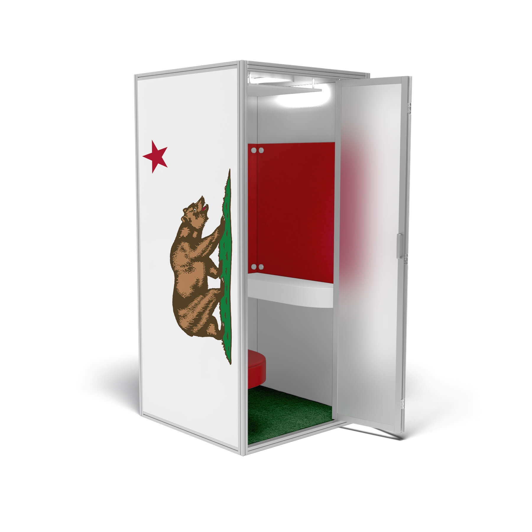 modern phone booth California edition